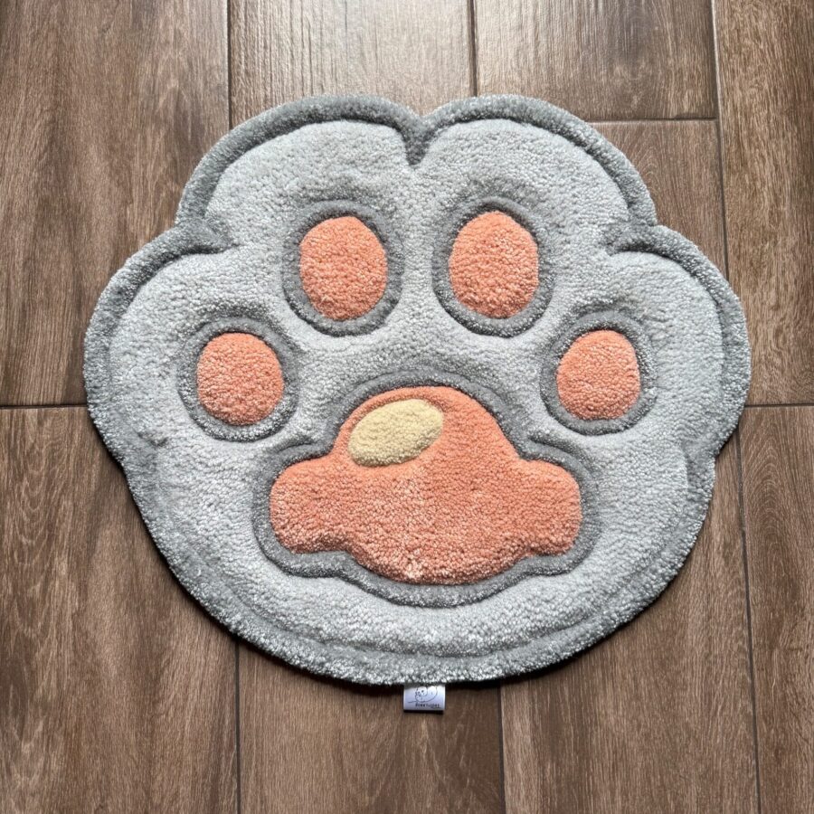 Gray Cat Paw Print